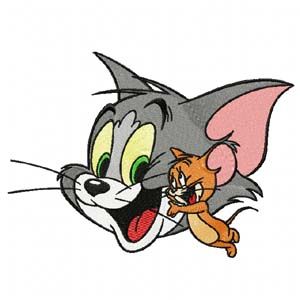 Tom and Jerry embroidery design