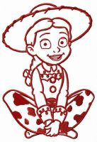 Jessie takes a rest embroidery design