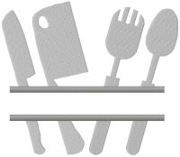 BBQ chef split embroidery design