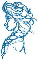 Elsa sketch 3 embroidery design