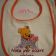 Bib embroidered with baby Pooh and Piglet