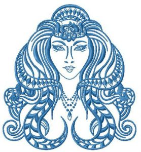 Ancient woman 2 embroidery design