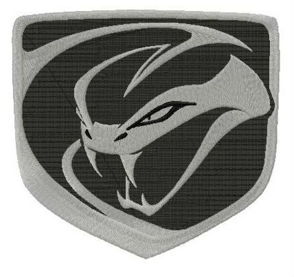 Dodge Viper Stryker logo machine embroidery design