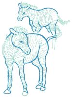 Zebra sketch embroidery design