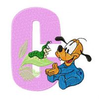 Goofy C Caterpillar embroidery design