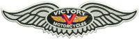 Victory motocycles logo embroidery design