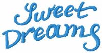 Sweet dreams free embroidery design
