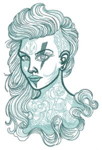 Marine witch 2 embroidery design