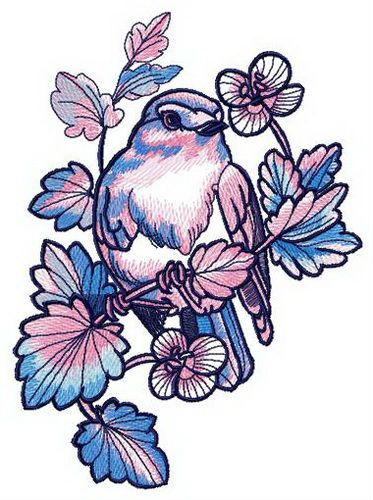 Songbird machine embroidery design