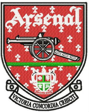 Arsenal logo machine embroidery design