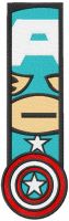 Captain America chibi bookmark embroidery design
