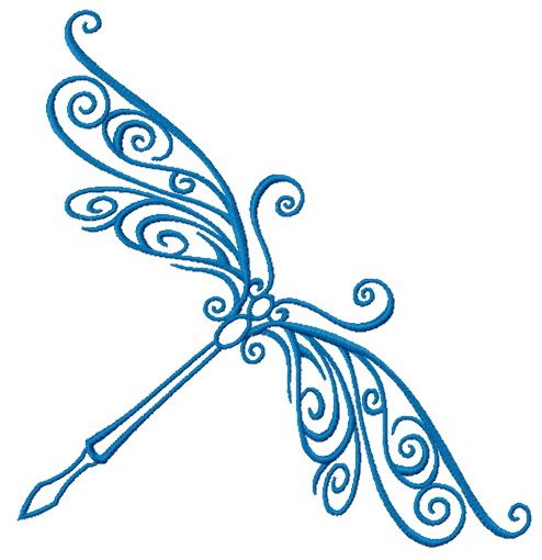 Delicate dragonfly 2 machine embroidery design