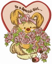 To a special girl embroidery design