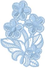 Flower lace embroidery design