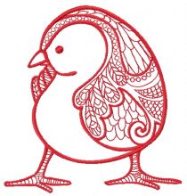 Mosaic chicken 2 embroidery design