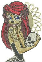 Ariel monster embroidery design