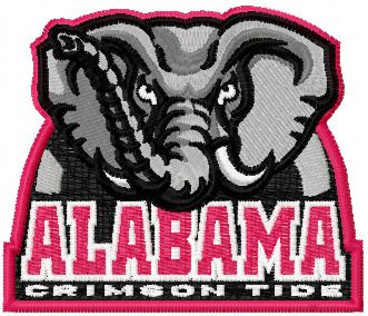 Alabama Crimson Tide logo machine embroidery design