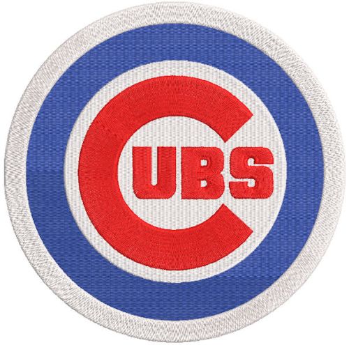 Chicago Cubs logo embroidery design