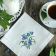 Napkin with Bluebells embroidery design