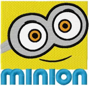Minion Bob smile embroidery design