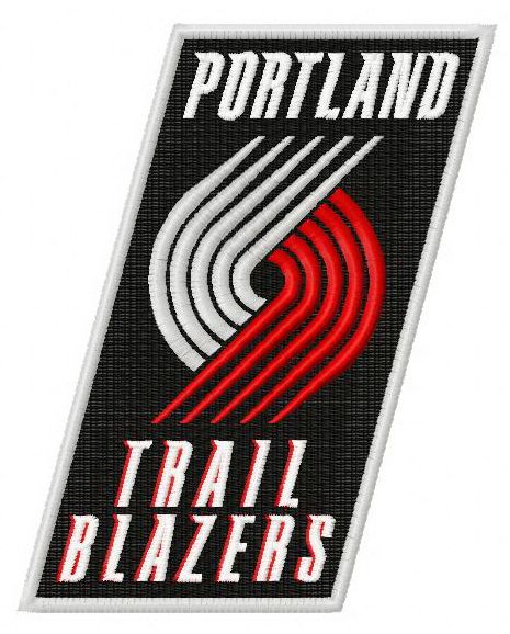Portland Trail Blazers logo machine embroidery design