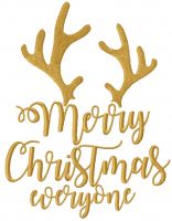 Merry Christmas everyone free embroidery design