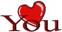 Love you free embroidery design