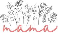 Mama embroidery design