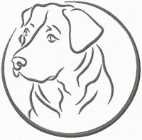 Dog embroidery design