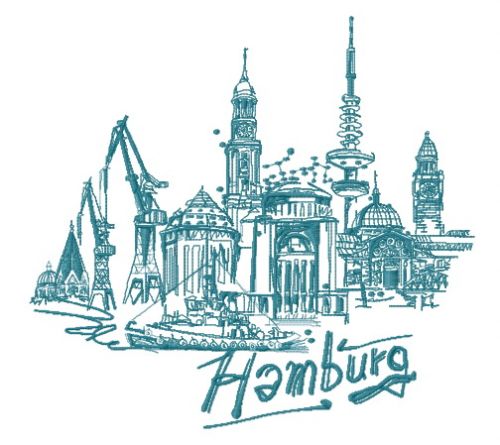 Hamburg machine embroidery design