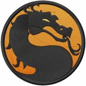 Mortal combat logo embroidery design