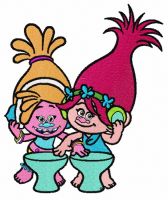 Princess Poppy and DJ Suki embroidery design