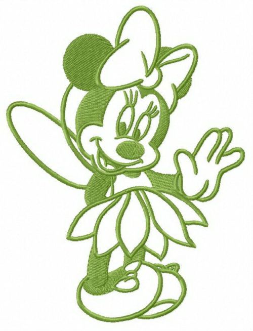 Minnie in fairy costume machine embroidery design 