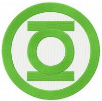 Green Lantern logo embroidery design
