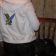 Tinkerbell embroidered on white jacket