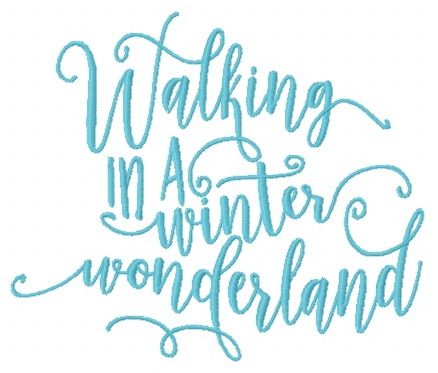Walking in a winter wonderland 2 machine embroidery design