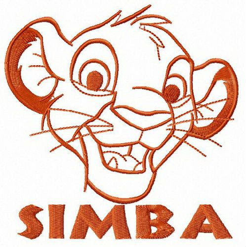 Little Simba Lion King machine embroidery design