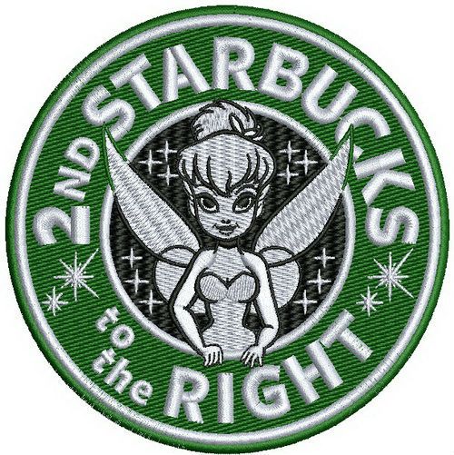 2nd Starbucks to the right machine embroidery design