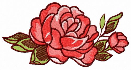 Adorable rose decoration 2 machine embroidery design