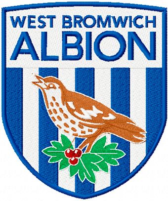 West Bromwich Albion logo machine embroidery design