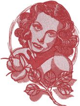 Femme fatale embroidery design