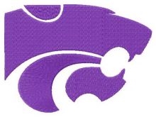Kansas State Wildcats logo embroidery design