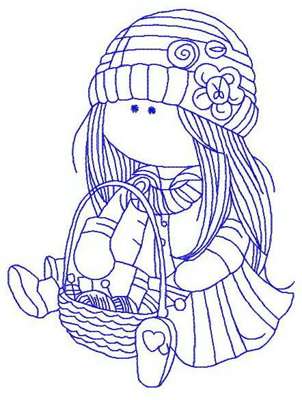 Doll knitting 2 machine embroidery design
