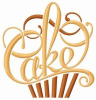 Cake embroidery design