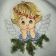 Christmas cute angel embroidery design