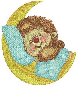 Sweet hedgehog's dreams embroidery design