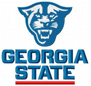 Georgia State Panthers logo embroidery design