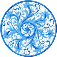 Winter fairy tale embroidery design