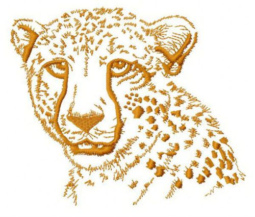 Cheetah 5 machine embroidery design