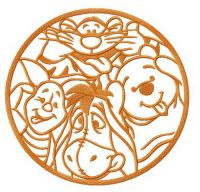 Christopher Robin's friends embroidery design